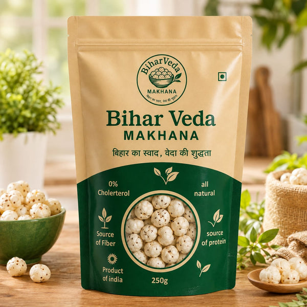 BiharVeda Premium Raw Non Handpick Makhana – 4+ Suta