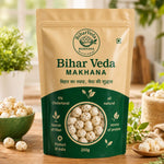 BiharVeda Premium Raw Non Handpick Makhana – 5+ Suta