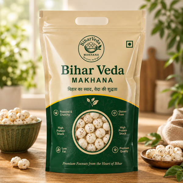 BiharVeda Premium Raw Handpick Makhana – 5 Suta