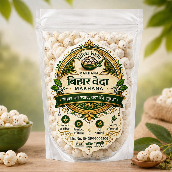 BiharVeda Premium Raw Non Handpick Makhana – 6 Suta