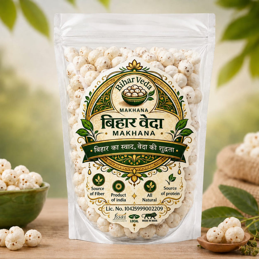BiharVeda Premium Raw Handpick Makhana – 6 Suta